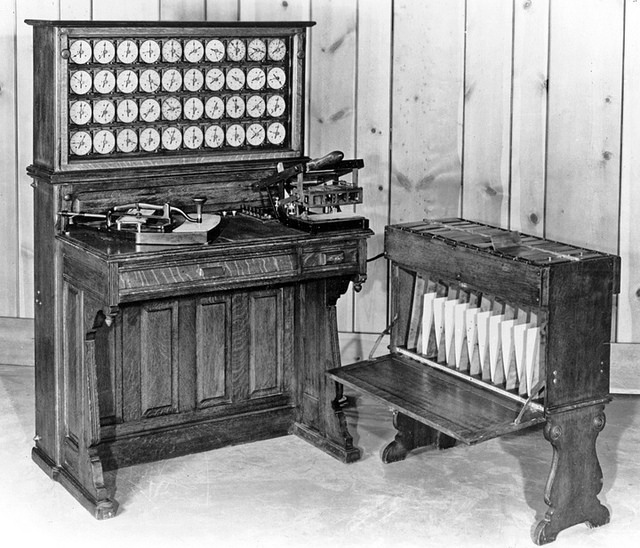 Photo of a Hollerith Machine, c.1890
